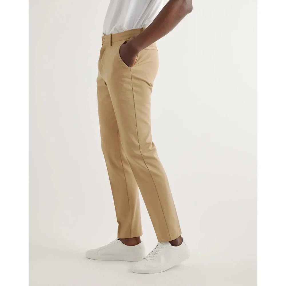 Quince Ultra‎ Stretch 24/7 Performance Smart Chinos Khaki Athletic Taper 34x28 - Picture 2 of 12